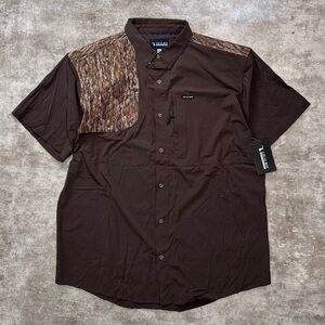 Men's Short-Sleeve Shirt - Brown/Camo